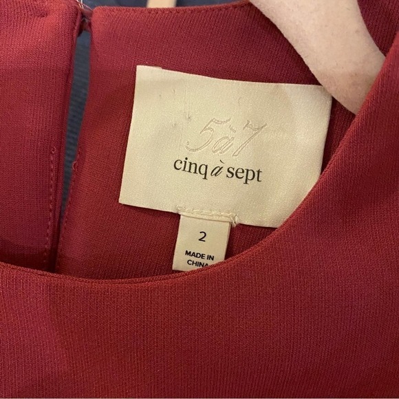 Cinq a sept Magenta Sheath Pencil Dress makenna orchid cocktail party size 2 - Picture 5 of 9